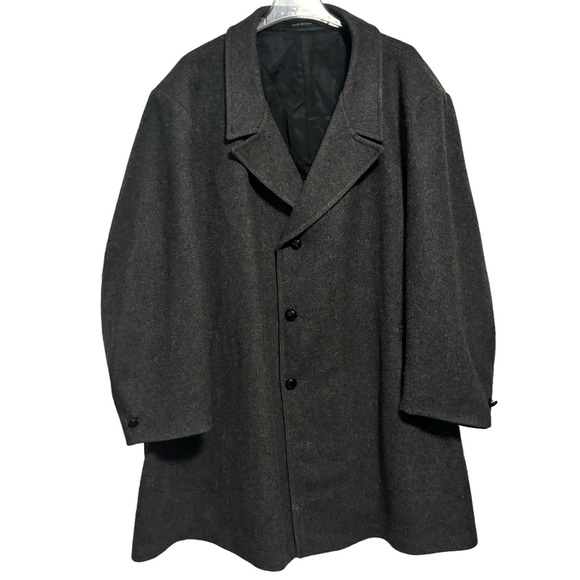 Vtg royal coachman Thinsulate 3M 3 button charcoal gray coat wool blend 56R - Picture 2 of 14